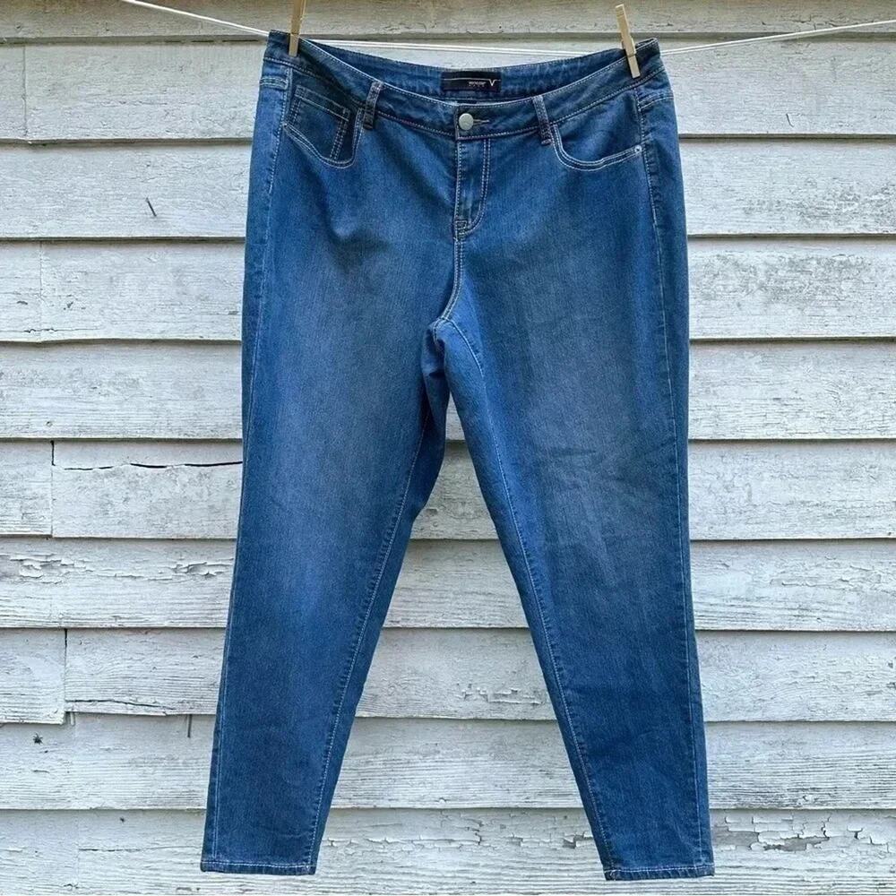 Venezia Womens Jeans Blue High Waisted Jean casual plus size